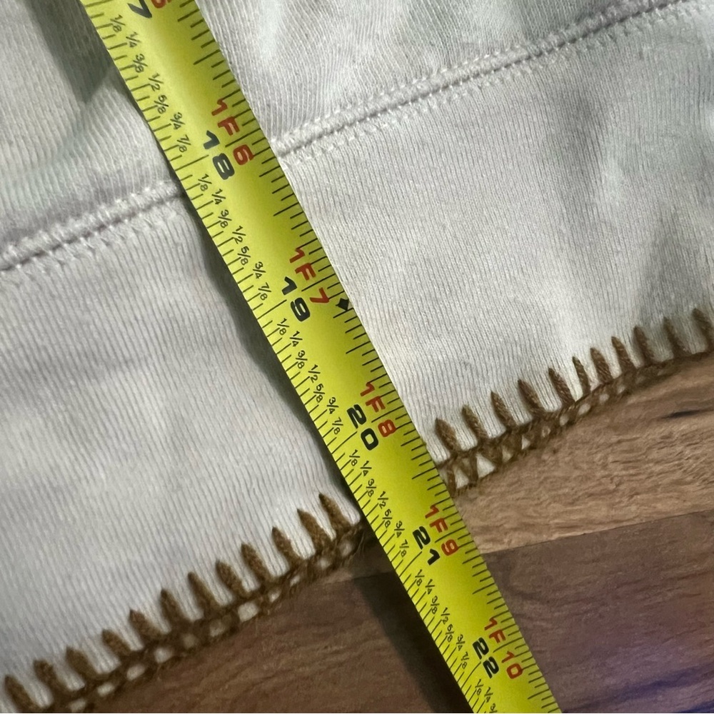 Madewell Stitched Shrunken Sweatshirt Bleached Linen Size Medium Women’s Cream - Picture 8 of 12